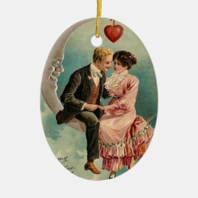 viktorianische Valentine Keramik Ornament (Vorne)