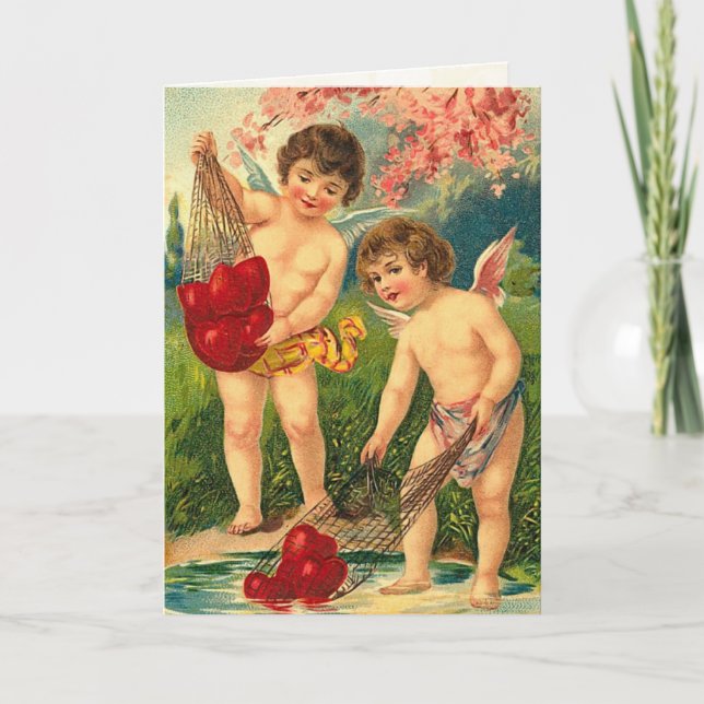 Viktorianische Valentinkarte Feiertagskarte (Vorderseite)