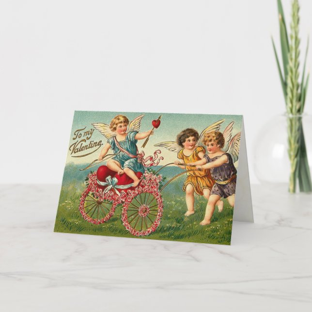 Viktorianische Valentintagskarte Feiertagskarte (Vorderseite)