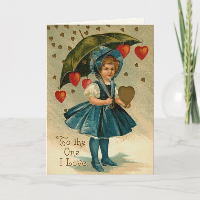Viktorianische Valentintagskarte Feiertagskarte (Vorderseite)