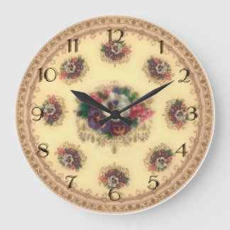 Viktorianische "Vergoldete Stiefmütterchen" Wanduh Große Wanduhr