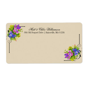 Viktorianische Versandmarken mit Blumenakzenten