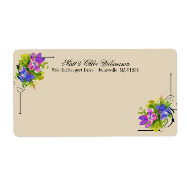 Viktorianische Versandmarken mit Blumenakzenten (Vorne)