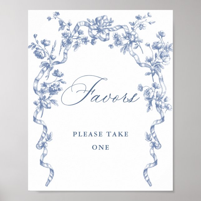 Viktorianische Verzierte Grace Dusty Blue Favorite Poster (Vorne)