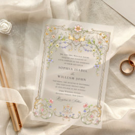 Viktorianische Verzierte Grace Floral Frame Weddin