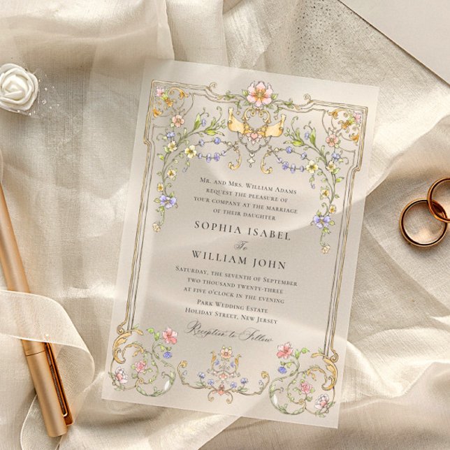 Viktorianische Verzierte Grace Floral Frame Weddin (Von Creator hochgeladen)