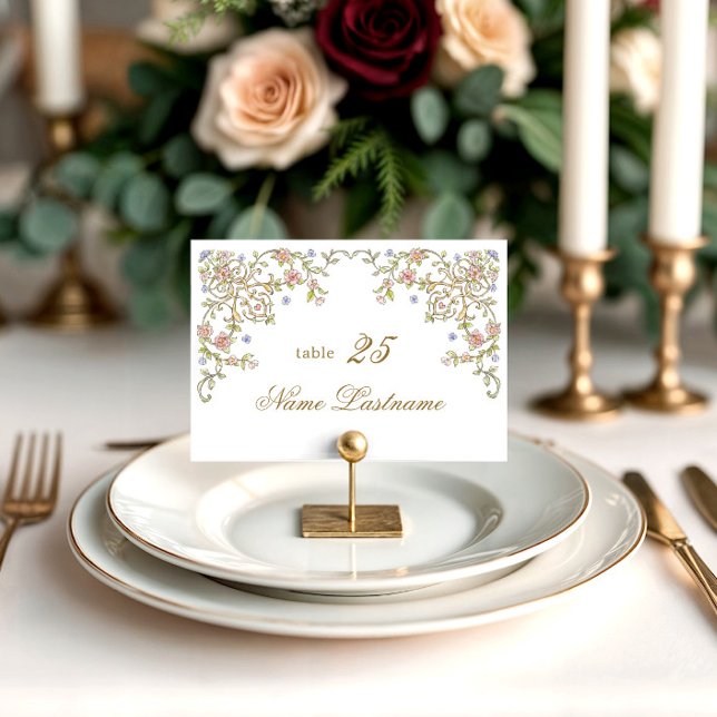Viktorianische Verzierte Grace Floral Wedding Plat Einladung (Von Creator hochgeladen)