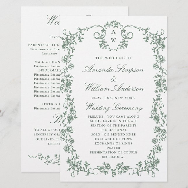 Viktorianische Verzierte Grace-Hochzeit (Vorne/Hinten)