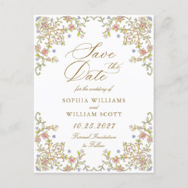 Viktorianische Verzierte Grace Hochzeit speichern  Postkarte
