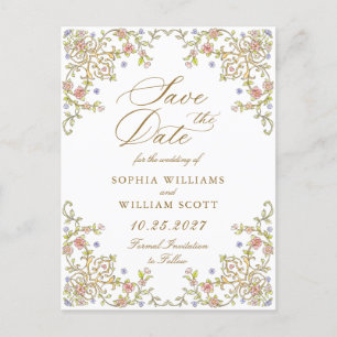 Viktorianische Verzierte Grace Hochzeit speichern  Postkarte