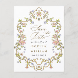 Viktorianische Verzierte Grace Hochzeit speichern  Postkarte