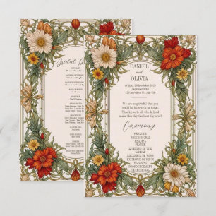 Viktorianische Verzierte Grenze mit Wildblumen