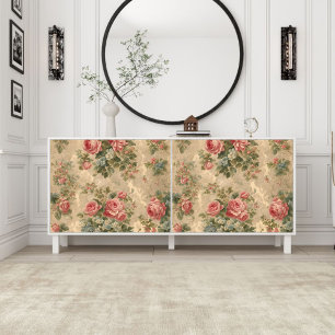 Viktorianische Vintage Blumendecouponierung Seidenpapier