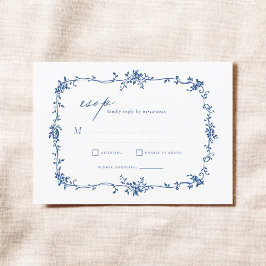 Viktorianische Vintage französische UAWG Navy Blue Einladung