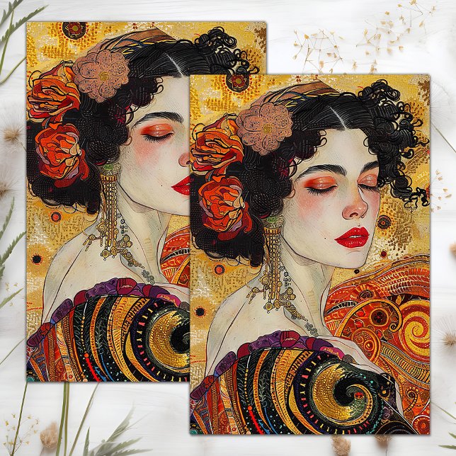 VIKTORIANISCHE VINTAGE LADY DECOUPAY SEIDENPAPIER (VICTORIAN VINTAGE LADY DECOUPAGE TISSUE PAPER)