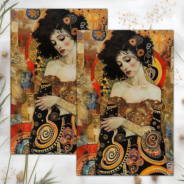 VIKTORIANISCHE VINTAGE LADY DECOUPAY SEIDENPAPIER (VICTORIAN VINTAGE LADY DECOUPAGE TISSUE PAPER)