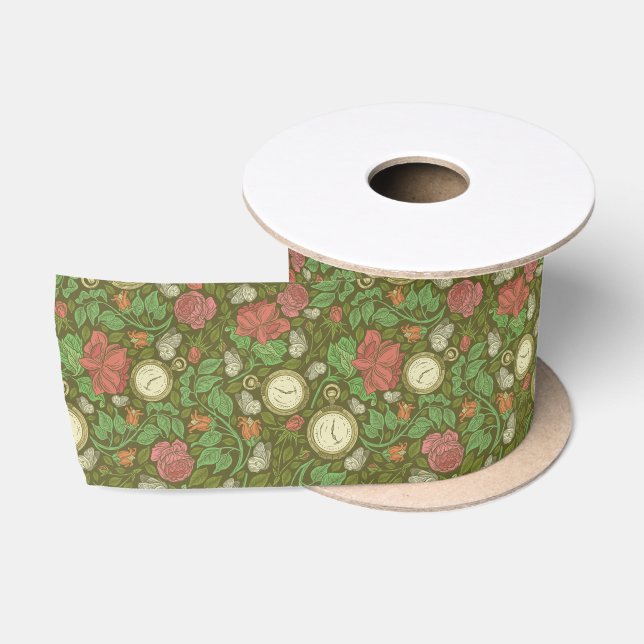 Viktorianische Vintage Steampunk-Pocket-Rose Satinband (Spule)