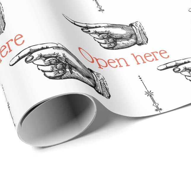 Viktorianische Vintage Zeigerhand Geschenkpapier (Rolleneckpunkt)