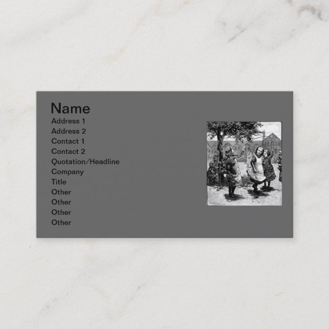 Viktorianische Visitenkarte (Vorderseite)