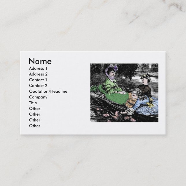 Viktorianische Visitenkarte (Vorderseite)