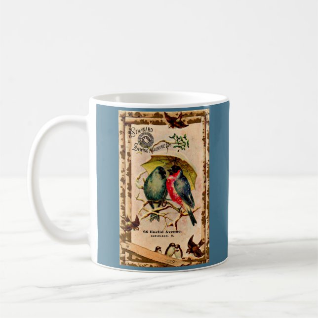 Viktorianische Visitenkarte Standard Nähmaschine C Kaffeetasse (Links)