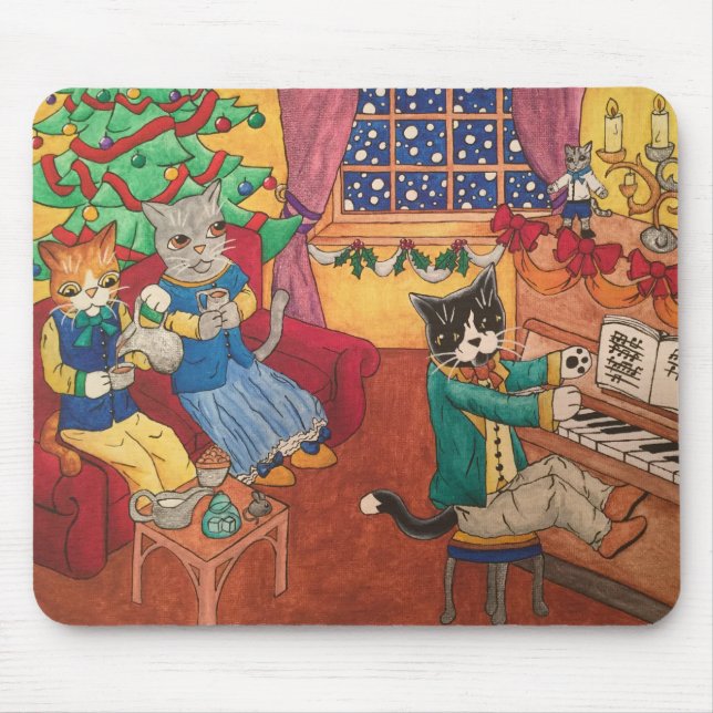 Viktorianische Weihnachten Mousepad (Vorne)