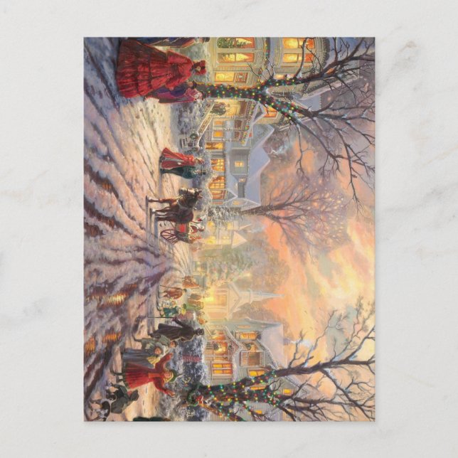 Viktorianische Weihnachten Postkarte (Vorderseite)