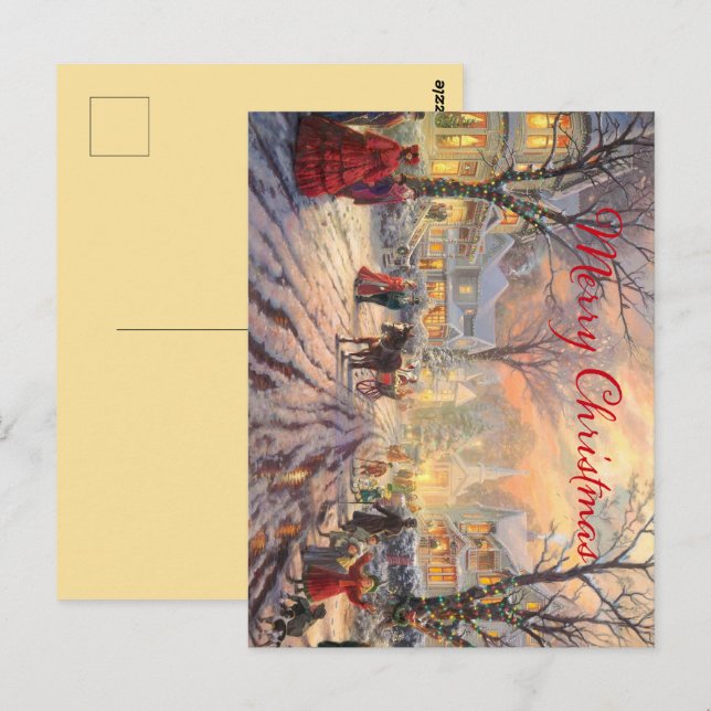 Viktorianische Weihnachten Postkarte (Vorne/Hinten)
