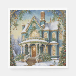 Viktorianische Weihnachten Serviette