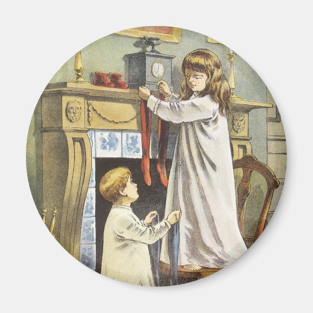 Viktorianische Weihnachten, Strümpfe zu Weihnachte Magnet (Vorne)