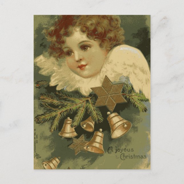 Viktorianische Weihnachtsangel Postkarte (Vorderseite)