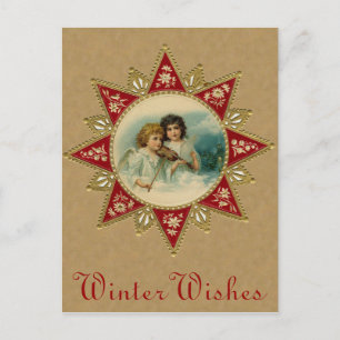 Viktorianische WeihnachtsAngels Postkarte
