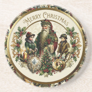 Viktorianische Weihnachtseleganz  Getränkeuntersetzer
