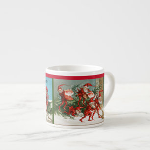 Viktorianische Weihnachtselfen Kinder-Cup mit Name Espressotasse