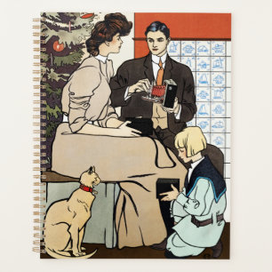 Viktorianische Weihnachtsfamilie Antike Kamera Kun Planer