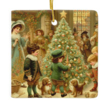 Viktorianische Weihnachtsfeiertage Zeit, um den Ba