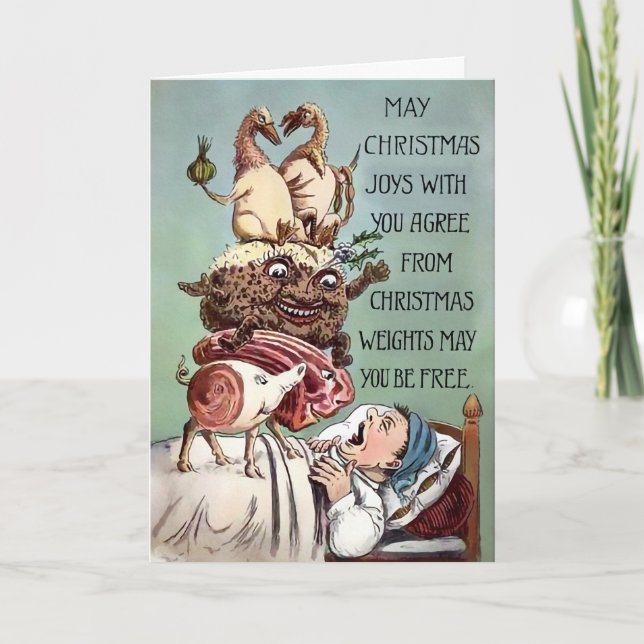 Viktorianische Weihnachtsjubiläumskarte Feiertagskarte (Vorderseite)
