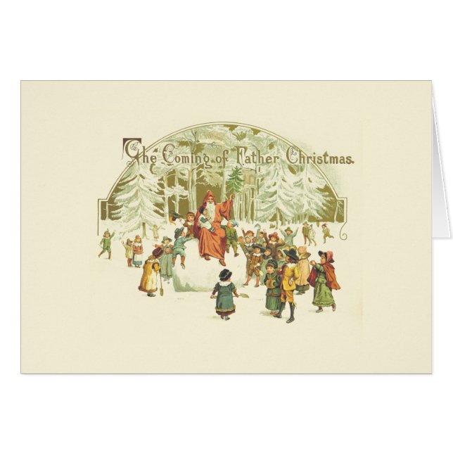 Viktorianische Weihnachtskarte des Vaters (Vorderseite (Horizontal))