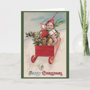 Viktorianische Weihnachtskarte Feiertagskarte