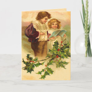 Viktorianische Weihnachtskarte Feiertagskarte