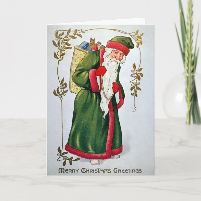 Viktorianische Weihnachtskarte Feiertagskarte (Vorderseite)