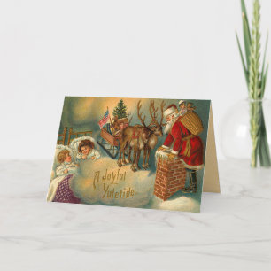 Viktorianische Weihnachtskarte Feiertagskarte