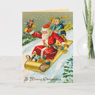 Viktorianische Weihnachtskarte Feiertagskarte