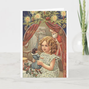 Viktorianische Weihnachtskarte Feiertagskarte