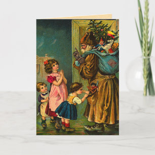 Viktorianische Weihnachtskarte Feiertagskarte