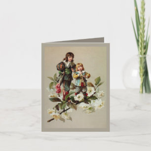 Viktorianische Weihnachtskarte Feiertagskarte