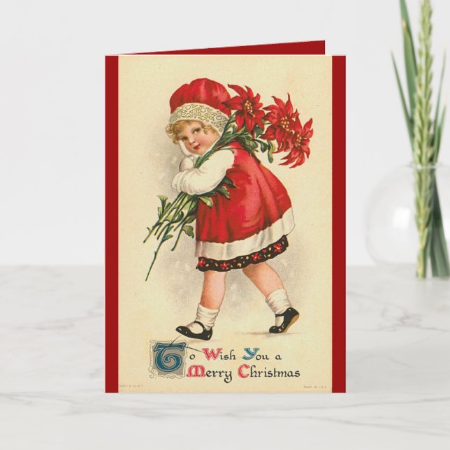 Viktorianische Weihnachtskarte Feiertagskarte (Vorderseite)