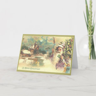 Viktorianische Weihnachtskarte Feiertagskarte