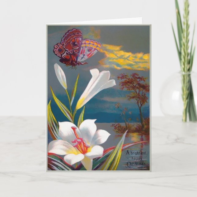 Viktorianische Weihnachtskarte Feiertagskarte (Vorderseite)