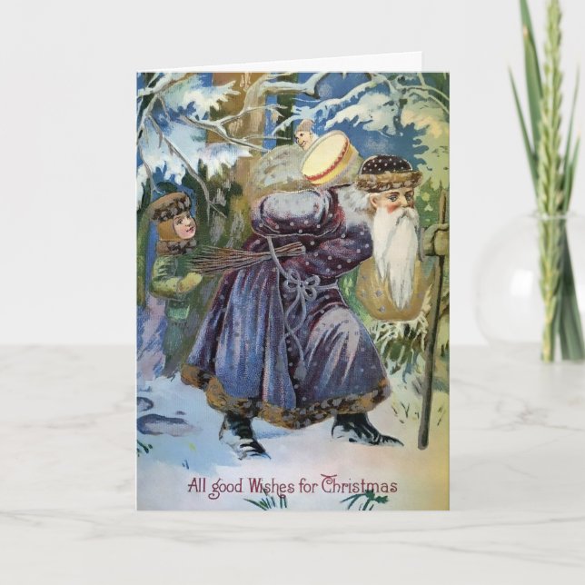 Viktorianische Weihnachtskarte Feiertagskarte (Vorderseite)